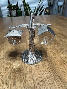 Godinger Silver Art Co. Birdhouse Salt & Pepper Shakers Set *READ* - Picture 1 of 7