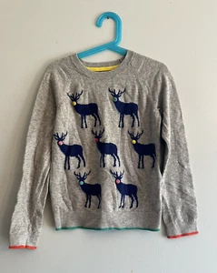 Maglione grafico MINI misto lana grigia pompon naso renna cervo 9 10 - Foto 1 di 4