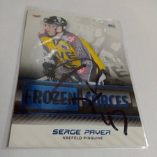 DEL TradingCard 2009/10 Frozen Forces Signed Serge Payer Krefeld Penguins