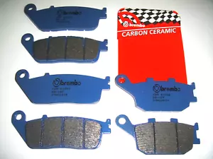 PASTIGLIE FRENO BREMBO BLU ANTERIORI + POSTERIORI HONDA HORNET S 600 2003 2004 - Foto 1 di 1