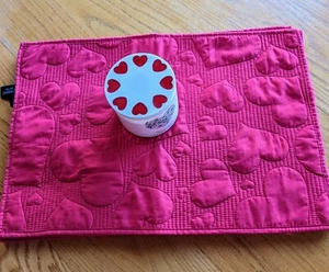 Cynthia Rowley Valentine's Red Quilted Hearts Placemats Set of (4) - Picture 1 of 7