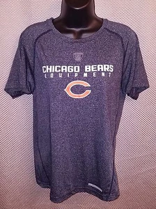 Chicago Bears Heather Blue Polyester Workout T-Shirt Youth L (14/16) / Womens M - Picture 1 of 6