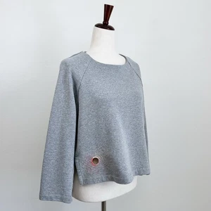 Colori Vivi Italian Embroidered Grey Sweatshirt - Picture 1 of 8