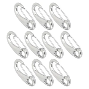 10pcs 30mm Heavy Duty Snap Rope Hook Stainless Steel Spring Snap Hook Clip SC - Picture 1 of 12