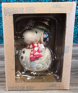 Peanuts By Jim Shore 2022 Snoopy Snowman Mini Figurine CHRISTMAS 6010326 NEW - Picture 1 of 8