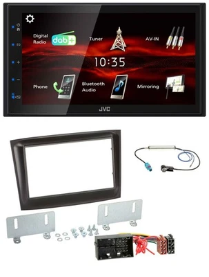 JVC USB Bluetooth MP3 DAB 2DIN Autoradio für Fiat Doblo ab 2015 schwarz - Bild 1 von 4