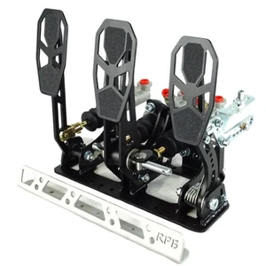 Pedalbox Kit Car Floor Mount with Footrest RacingPedalBoxes - Black - Picture 1 of 4