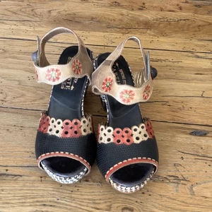 Spring Step L'Artiste Jive Leather Mary Jane Heel Sandals Size 37 US 6.5 Womens - Picture 1 of 14