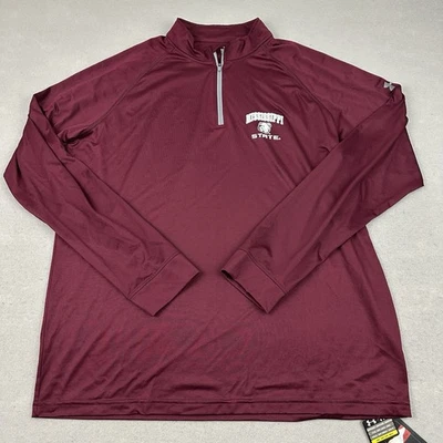 Mississippi State Bulldogs Sweater Men Extra Large Under Armour Fit 1/4 Zip XL - Image 1 of 4
