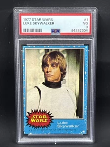 1977 Topps Star Wars #1 Luke Skywalker PSA 3 - Picture 1 of 2