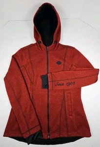 Harley-Davidson Women's Large Hooded Riding Jacket Tight Knit Sweater Windproof  - Picture 1 of 13