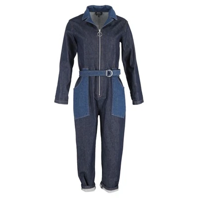 A.P.C. Mono vaquero con cinturón Rosie en denim azul marino Foto 1 de 3