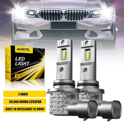 LED AUXITO Headlight 9006 Conversion Super Bulb White Bright 6500K Plug and Play - Image 1 of 4