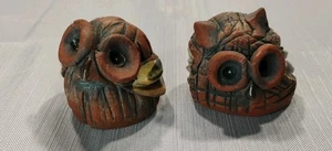 Vintage Red Clay Art Pottery Rustic Owl Figurine Miniatures - Bild 1 von 14