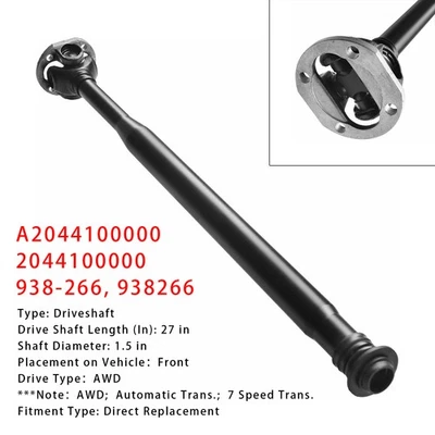 Front Driveshaft Prop Shaft 2044100000 For Mercedes-Benz W205 C300 2015-2017 - Image 1 of 4