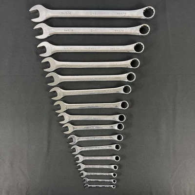 Juego de llaves cromadas combinadas regulares SK 16 piezas 6 y 12 puntos SAE SK86014 Foto 1 de 4