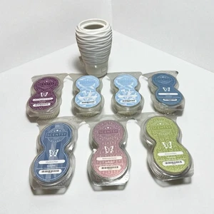 Scentsy LOT Snowflake Spin Wall Fan Diffuser Plug In + NEW Pods x 7 (2 Pack Set) - Picture 1 of 5