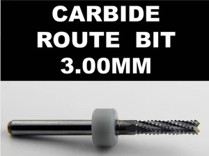 3.00mm - .118" Tungsten Carbide Router Bit, Chip Breaker Flutes - CNC PCB -N - Picture 1 of 1