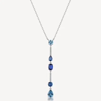 BROSWAY FANCY COLLANA DA DONNA CON ZIRCONI IN ARGENTO 925 FFB131 FREEDOM BLUE - Immagine 1 di 4