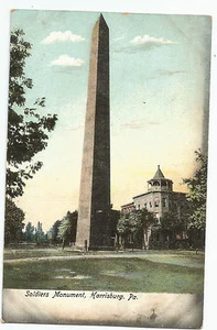 Harrisburg PA Soldaten Denkmal UDB ungeteilte Rückseite Vintage Postkarte - Bild 1 von 2