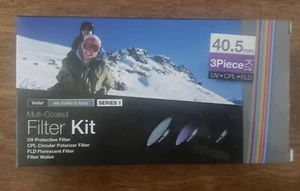 Brand New Vivitar 40.5mm 3-Piece Multi Coated Filter Kit UV+CPL+FLD Sealed - Picture 1 of 4