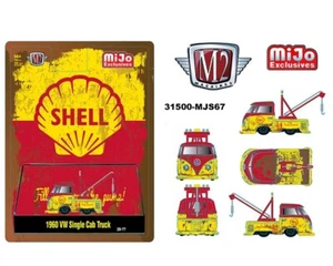 M2 Machines 1:64 1960 Volkswagen Single Cab Tow Truck SHELL OIL Weathered MJS67 - Picture 1 of 1