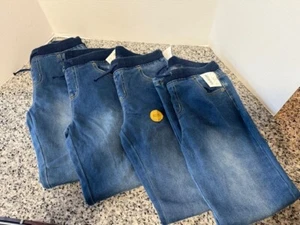 LOT 4 CAT & JACK SKINNY BLUE JEANS BOY YOUTH SIZE 14 NWT - Picture 1 of 8