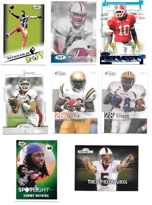 Lot of 8 Sage Football Draft Cards - Various Years - Watkins, Beckham, Edwards - Image 1 of 2