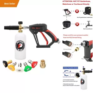 High Pressure Washer Gun Kit with Adjustable Snow Foam Lance, 5 Nozzle Tips & Br - Picture 1 of 6