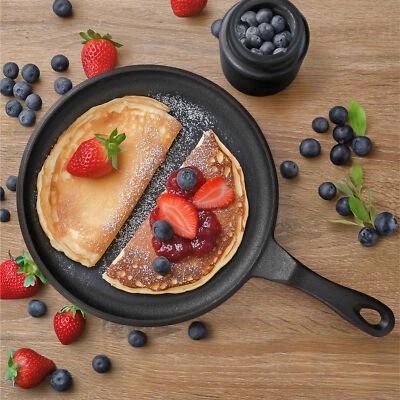 Padella per Pancake Crepes Crepiera in Ghisa Ø25 cm Piastra Piadina Bistecchiera - Immagine 1 di 4