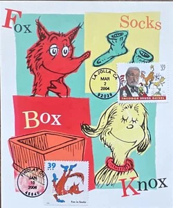 Tarjeta de felicitación en blanco HNLP Hideaki Nakano 3835 Dr. Suess Fox en caja - Imagen 1 de 3