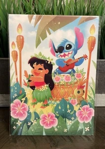 Disney Wonderground Gallery Lilo and Stitch Hula Time Postcard June Kim New - Picture 1 of 3