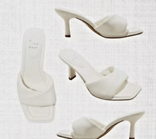 A NEW DAY TARGET MONICA WHITE OPEN TOE MULE HEELS SANDALS SIZE 11 NWT