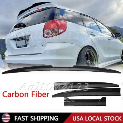 For Toyota For Matrix 2003-2014 Rear Roof Trunk Spoiler Tail Lip Carbon Fiber - Image 1 of 4