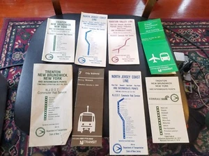 8 horarios de servicio ferroviario de tránsito de Nueva Jersey de la década de 1970 que incluyen 1 metro - Imagen 1 de 2