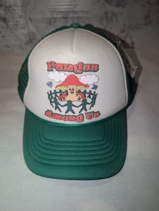 Fungus Among Us Green Unisex Trucker Hat Hippie Mushrooms Cap Adjustable  - Picture 1 of 7