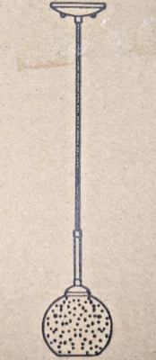 Globe Pendant Lighting, Black and Gold 1 Light Pendant (Seeded Globe Glass) - Image 1 of 4