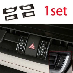 Middle Air Outlet Vent Cover Trim 4PCS Titanium For Toyota RAV4 2019-2023 Black - Imagen 1 de 8