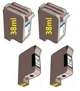 4 x Tinte für HP PSC 700 750 900 940 950 komp. zu Nr. 45 + 78 C6578AE C6615DE - Bild 1 von 1