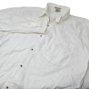 Carbon 2 Cobalt Button Up White Dress Shirt Size Large Long Sleeves - Picture 1 of 6