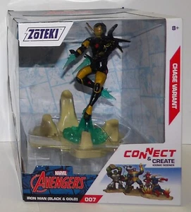 Zoteki Diorama #007 Marvel Avengers NEGRO Y DORADO IRON MAN Figura Variante Persecución - Imagen 1 de 9