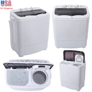 14.3lbs Twin Tub Washing Machine Washer Semi-Automatic Portable Clothing Clean - Picture 1 of 12