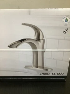 Delta Single Handle Bathroom Faucet. Brushed Nickel. 15708LF-SS-ECc U2 - Picture 1 of 6