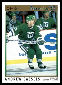 Tarjeta de hockey 1991-92 O-Pee-Chee Premier #72 Andrew Cassels Hartford Whalers - Imagen 1 de 2