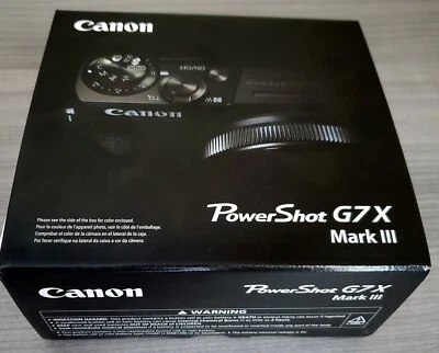 Canon PowerShot G7 X Mark III 20.1MP Point & Shoot Digital Camera New Black - Image 1 of 4