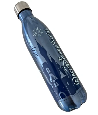 Botella de agua de acero inoxidable azul parques Disney - Walt Disney World - Nueva Foto 1 de 4