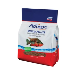 Aqueon Cichlid Pellets Medium 25 oz Slow Sinking Daily Nutrition for Cichlids - Picture 1 of 3