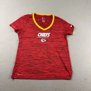 Nike Kansas City Chiefs Shirt Womens Medium Red NFL Football Short Sleeves Tee - Picture 1 of 10