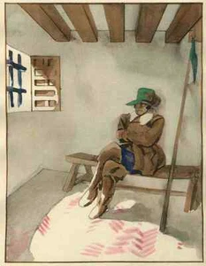 PFEIFENRAUCHER - René Georges HERMANN-PAUL - Handcoloriert 1929 zu PURGATORIUM - Picture 1 of 1