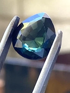 6.35 ct extreme rear Blue Masasi Garnet color change ,very clear ,pear cut . - Picture 1 of 17